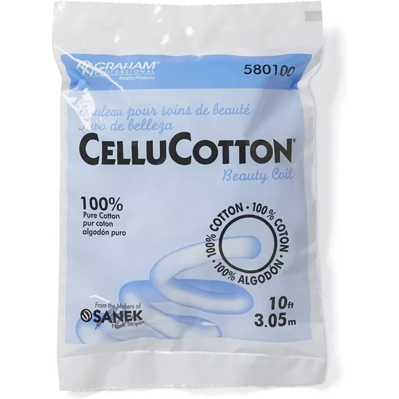 CelluCotton 100% Cotton Beauty Coil for Beauty Application & Removal 10 feet, 6 Pack