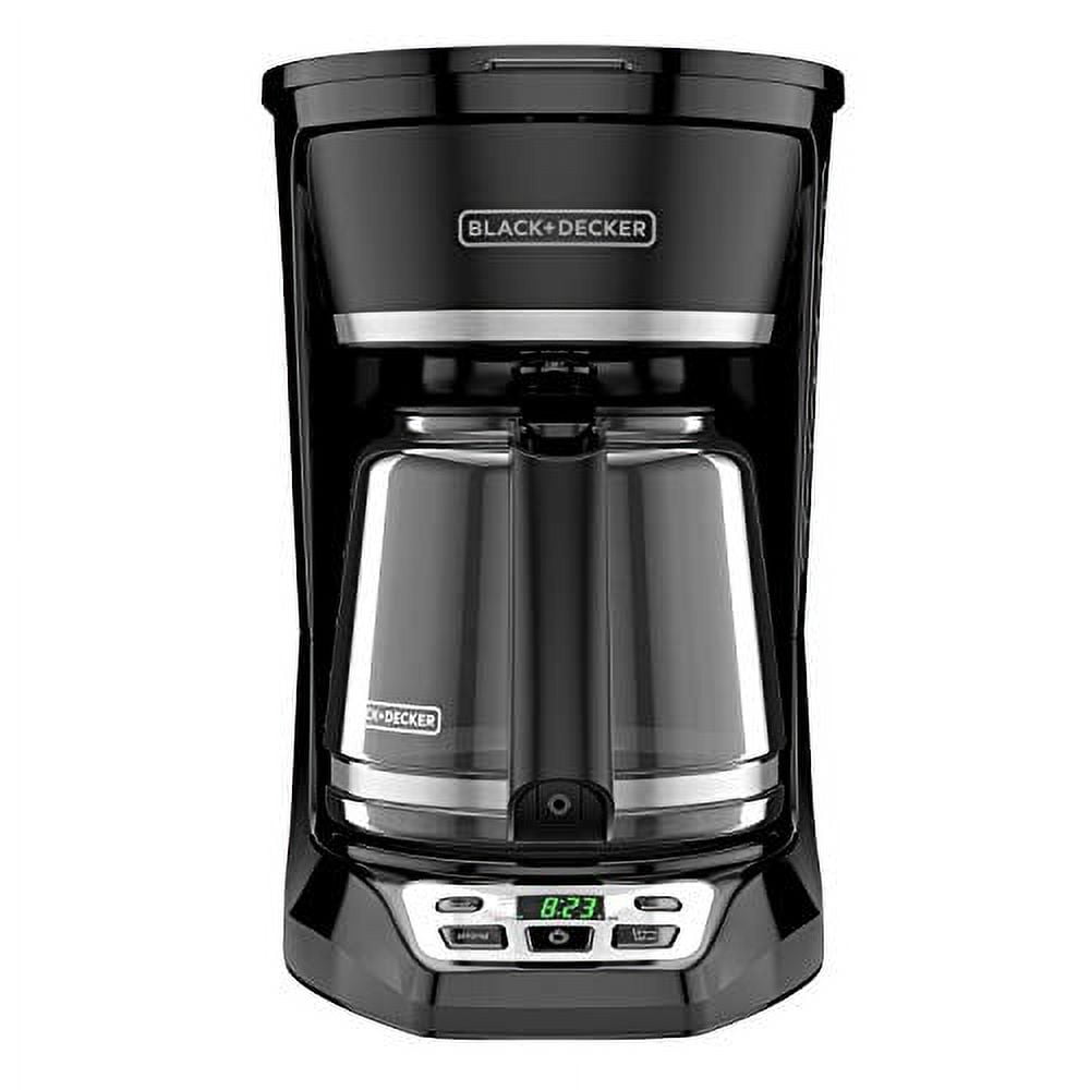  BLACK+DECKER CM1110B Programable 12-Cup Coffee Maker, Easy  Pour, Non-Drip Carafe with Removable Filter Basket, Black: Home & Kitchen