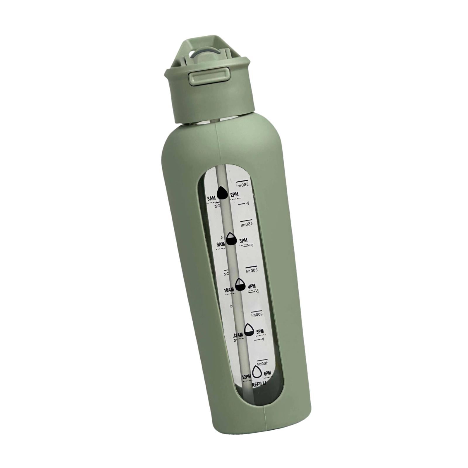 Baoblaze Glass Water Bottle Large Capacity Drinking Bottle for Workout Outdoor Hiking Green