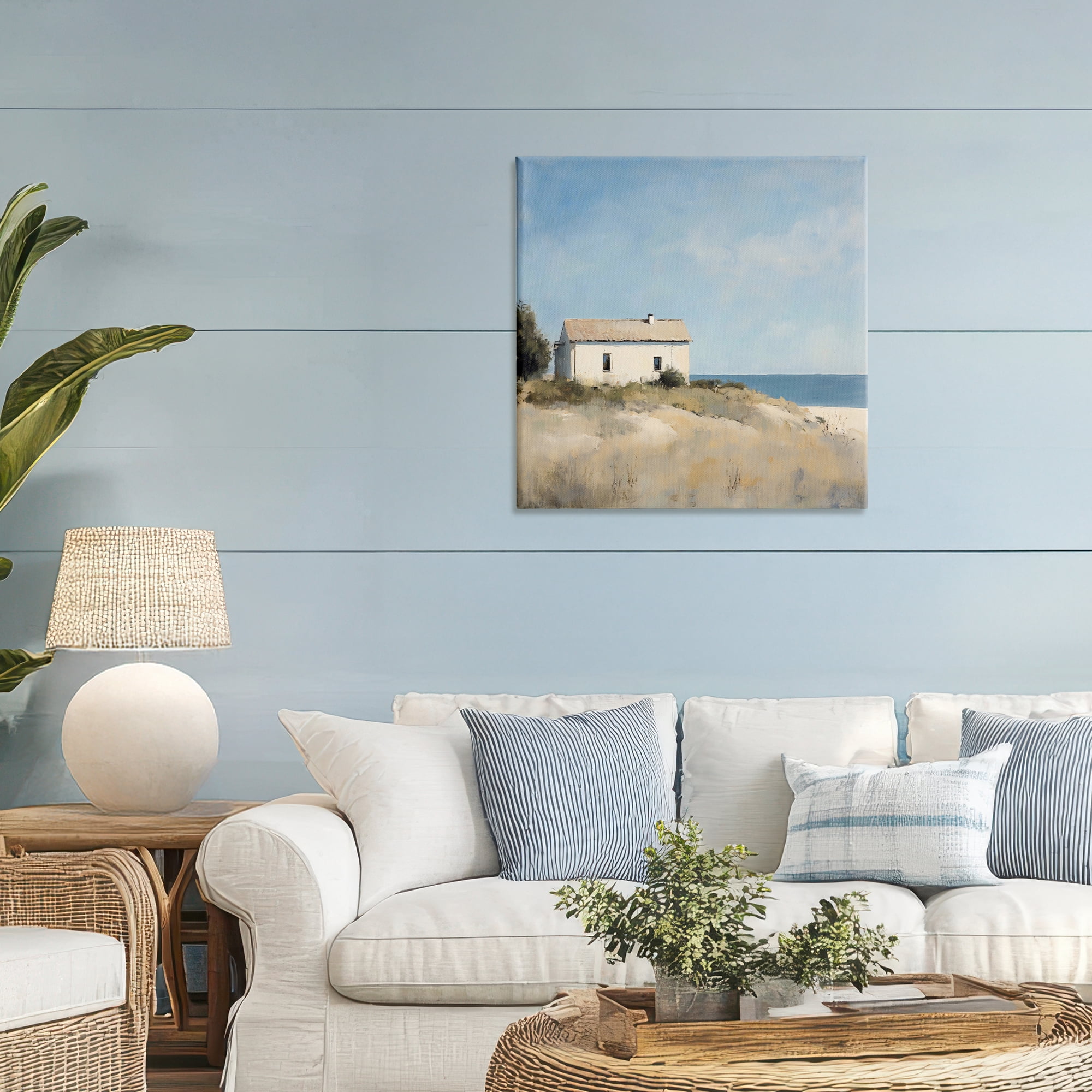 Stupell Industries Simple Beach House on Dunes Canvas Wall Art, design by Creative Studio
