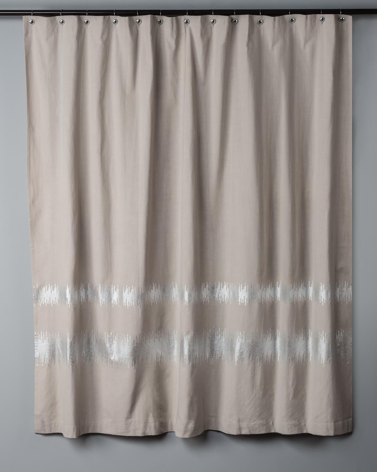 Rizzy Home Foil Printed Cotton Shower Curtain 72X72 In Taupe Color   3f996023 6d65 452c B845 5282ebefdebe.b2a4e85385228af3be2587db2cd92230 