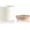 Beige, variant on Ceramic canisters for kitchen counter,Stackable Food Containers Set with Airtight Seal Bamboo Lid for Serving Ground Coffee, Tea, Spice, Flour and Sugar-Set of 3 (Black)
