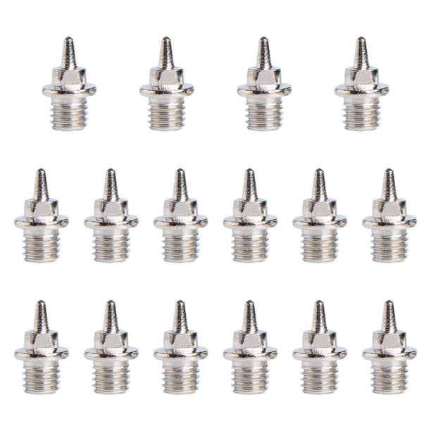16 clavos de repuesto para zapatillas de atletismo, clavos de metal prácticos para adultos. Uñas cortas plateadas