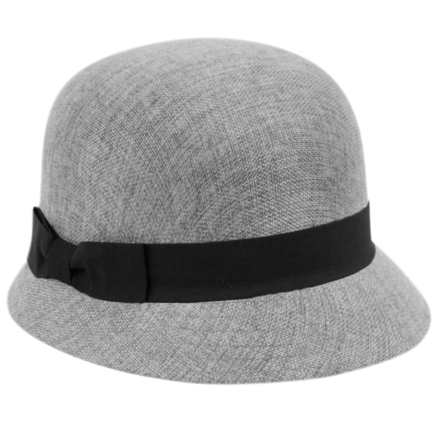 Sombrero Cloche EPOCH CL2696 de encaje de lino gris para mujer