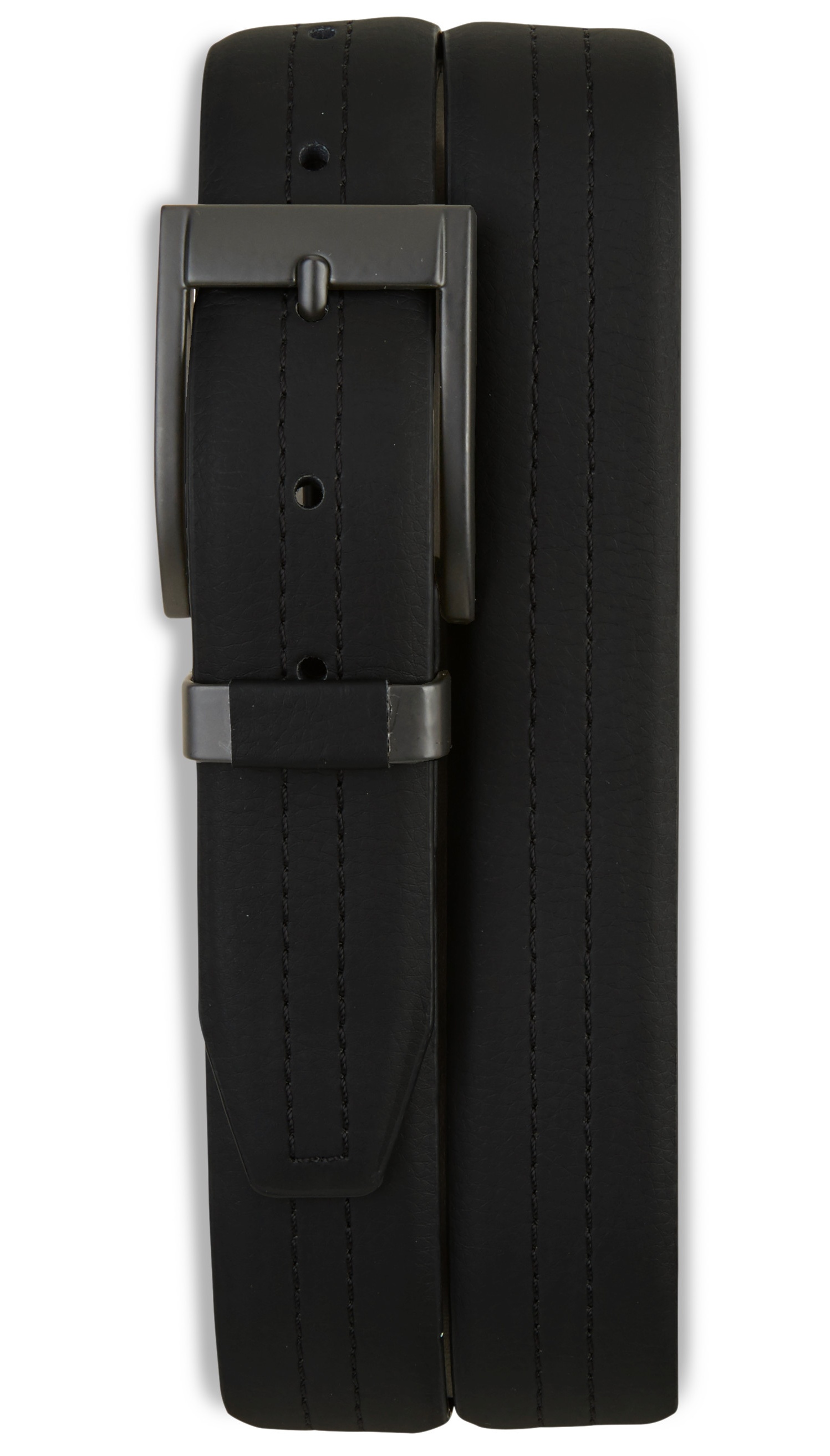 Harbor Bay by DXL Big and Tall Men's Black Leather Belt, 42/44