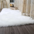 thumbnail image 1 of Alfombra De Oveja Artificial Cojín De Asiento Casero De Ventana De Flotador Mullido Blanco Macarena Alfombra de piel de oveja artificial, 1 of 8