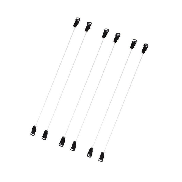 3 Pairs Elastic Fish Line Nylon Wire w/ Hook for Hair Extensions