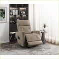 thumbnail image 4 of Power Lift Recliner with Massage & Heat, Walnut Brown Textured Microfiber | Solid Wood & Plywood Frame, 4 of 11