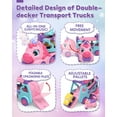 thumbnail image 5 of Toddler Girl Toys, 5-in-1 Unicorn Transport Truck for 2 3 4 Year Old Girls, Kids Toy for 2+ Year Old Girls with Light & Music, Toddler Toy Truck Car for 2-4 Girls Birthday Gift, 5 of 9