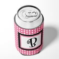 thumbnail image 4 of Letter B Initial Monogram - Pink Black Polka Dots Can or Bottle Beverage Insulator Hugger, 4 of 5