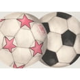 thumbnail image 1 of Football Ballons de Football Sports Blanc Papier Peint Bord Rétro Design, Rouleau 15' x 9'', 1 of 3