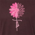 thumbnail image 5 of Wild Bobby, Faith Pink Ribbon Sunflower, Breast Cancer Awareness, Men Premium Tri Blend Tee, Cardinal, Small, 5 of 5