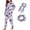 Purple - Bat, variant on DISNIMO Ghost Bat Print Women Pajama Sets 4 Piece Lounge Sets with Elastic Hairband Crew Neck Sleepwear with Pockets Casual Loose Nightwear with Long Pants, S