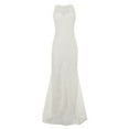 thumbnail image 4 of Lolmot White Dress Women Sexy Fashion Sleeveless Slit Lace Stitching Dress Solid Color Slim Fit Long Dresses Evening Cocktail Dress, 4 of 5