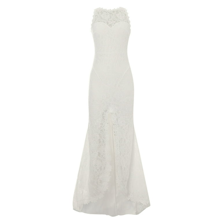 Sexy Lace Stitching Sleeveless Split Bodycon Dress Sexy Lace Stitching Sleeveless Split Bodycon Dress