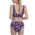 thumbnail image 5 of High Waisted Bikini Sets For Women, Funny Skull Daisy Flower Swimsuits Tummy Control, Two Pieces Bathing Suit, 5 of 8