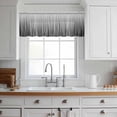 thumbnail image 3 of Black White Valance Curtains for Kitchen/Living Room/Bathroom/Bedroom Window, Rod Pocket Small Topper Half Short Window Curtains Voile Sheer Scarf, Ombre Gradient Striped Minimalist Texture 42"x12", 3 of 8