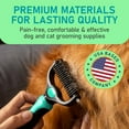 thumbnail image 3 of Maxpower Planet Pet Grooming Brush - Double Sided Shedding, Dematting - Undercoat Rake Dogs - Dog Grooming Brush - Deshedding Brush for Dogs - Dog Brush, Cat Brush, Reduce Shedding by 95%, Turquoise, 3 of 15