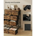 thumbnail image 5 of 8-Drawer Storage Dresser - Steel Frame Organizer with Non-Woven Fabric Drawers, Multi-Use Chest for Bedroom/Entryway, Rustic Brown and Ink Black, 5 of 5