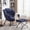 Navy Blue, variant on Omniberg Lazy Chair with Folding Ottoman, Oversized Comfy Lounge Chair with Armrests and Side Pocket for Reading, Relaxing, and Napping, Perfect for Living Room, Bedroom or Office, White