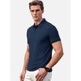 thumbnail image 3 of Cadmus Mens Polo Shirt Short Sleeve Quick Dry Shirts Golf Polos Collared Work Shirts for Men,8808,Black+Navy Blue+Red,XL, 3 of 7