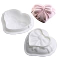 thumbnail image 2 of Bewildely Corazón Bowknot molde de pastel de silicona Cupcakes postre molde cocina DIY bandeja para hornear moldes para hornear para suministros de Herramientas y accesorios para hornear Bewildely HA066317-00, 2 of 6