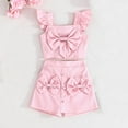 thumbnail image 2 of snilers Toddler Girls Clothes Cute Outfits 2 Piece Bow Ruffle Tank Tops Skirt Summer Clothing Sets Size 12 Months-6 Years, 2 of 7