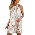 thumbnail image 1 of Vestido HUOGUO, casual, de verano, a la moda, de metal, cuello colgante, para mujer, 1 of 5
