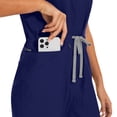 thumbnail image 5 of Niaahinn Women's Scrub Jumpsuit In 8 Pocket Scrubs Set with Front Zipper Open Placket Neckline Top and Elastic Waist, 5 of 8