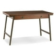 thumbnail image 1 of Pemberly Row Wood Computer Desk in Walnut and Foundry Bronze, 1 of 16