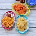 thumbnail image 2 of Youngever 15 Pack Plastic Fast Food Baskets, Snack Baskets, Food Baskets for Popcorn, Chips, Snacks, 5 Assorted Colors (Oval Shape), 2 of 4