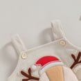 thumbnail image 4 of Okbabeha Baby Christmas Outfit Newborn Boy Girl Cute Reindeer Romper Suspender Overalls Onesie First Christmas Clothes, 4 of 7