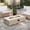 Beige Fire Table Only, variant on UPHA 56-inch Outdoor Propane Rectangle Fire Pit Table 50000 BTU Gas Concrete FirePit for Outside Patio with Lava Rocks, Rain Cover, Beige