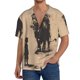 thumbnail image 1 of Balery Child And Lion Sketch Camisa Casual de Manga Corta con Botones para Hombre, Texturizada, Estilo Cubano, para Playa, Verano-Small, 1 of 5