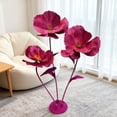 thumbnail image 1 of Flores gigantes para bodas, decoración nupcial, flores artificiales gigantes hechas a mano, realistas, de 160 cm de altura, ideales para fiestas de Rojo rosa, 1 of 8