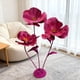 thumbnail image 1 of Flores gigantes para bodas, decoración nupcial, flores artificiales gigantes hechas a mano, realistas, de 160 cm de altura, ideales para fiestas de Rojo rosa, 1 of 8