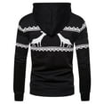 thumbnail image 3 of Mode Homme Cardigan à Capuche Imprimé Faon de Noël avec Fermeture Éclair, 3 of 3