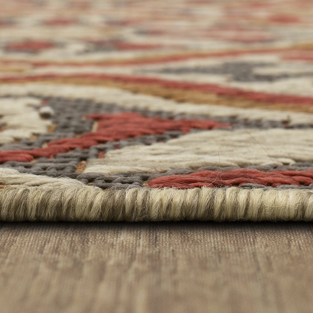 Mohawk Home Positano Outdoor Area Rug, Rust, 4' x 5' 6"