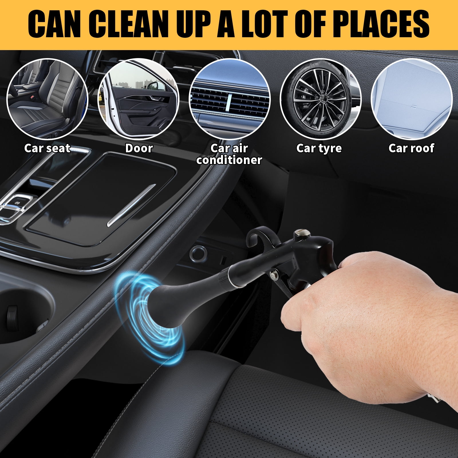 Car Interior Cleaning Kit Efficient Car Detailing Kit Ergonomic Auto Detailing Tools Multipurpose Car Interior Detailing Kit for Vehicle Upholstery Body Engine Compartment