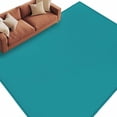 thumbnail image 2 of Teal Area Rugs 8x10 for Living Room, Farmhouse Solid Turquoise Color Modern Art Non Slip Washable Rug Runner, Low Pile Indoor Floor Carpet Mat Bathroom Rugs for Bedroom, Kids Room, 2 of 9