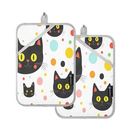 

Vzayy Kitchen Pot Holders Sets Heat Resistants for Cooking Baking Colourful Cats