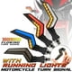 thumbnail image 4 of Luz de señalización LED para motocicleta, efecto DRL, luz de giro en forma de ala, 12 V CC, roja DRL rojo, 4 of 6