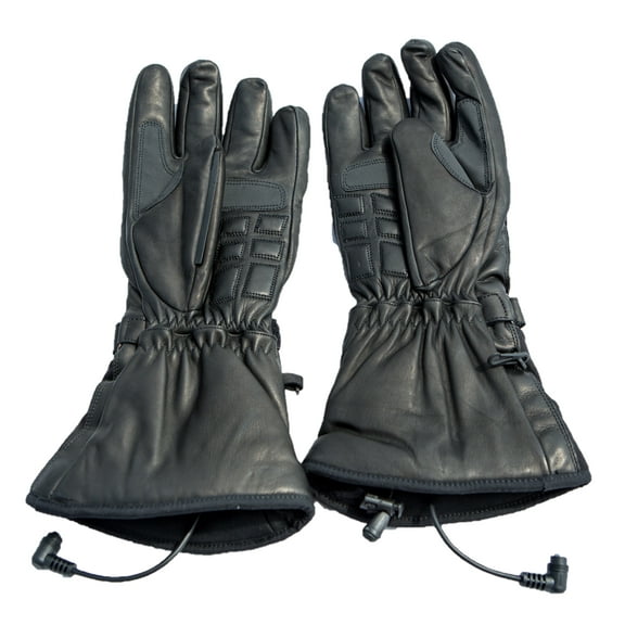 California Heat Gaunlet 12V Mens Heated Leather Gloves Black XXS