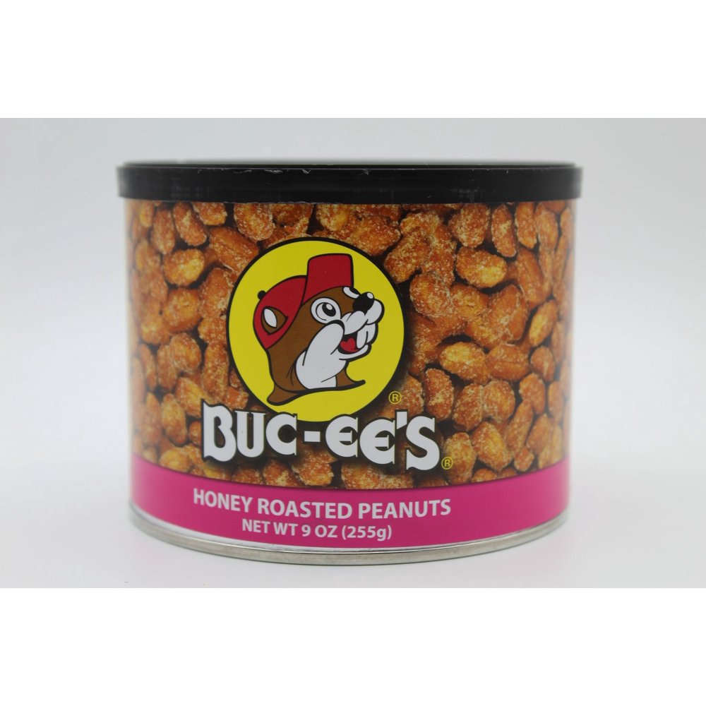 Bucee's Honey Roasted Peanuts in Resealable Can, 9 Ounces