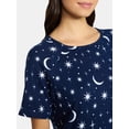 thumbnail image 5 of Lissome Women's Hacci Sleep Shirts with Short Sleeves, 2-Pack, Sizes S-4X, 5 of 7
