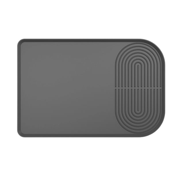 Tapete de silicona para cafetera, tapete de secado de encimera de cocina, antideslizante, rectangular, de secado rápido, para platos, cuencos, vajillas y manteles individuales.