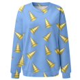 thumbnail image 3 of Gibobby Sudadera Navidad mujer Blusa de sudadera estampada con cuello redondo y manga larga para entrenamiento diario en casa y al libre para mujer(Azul,M), 3 of 5