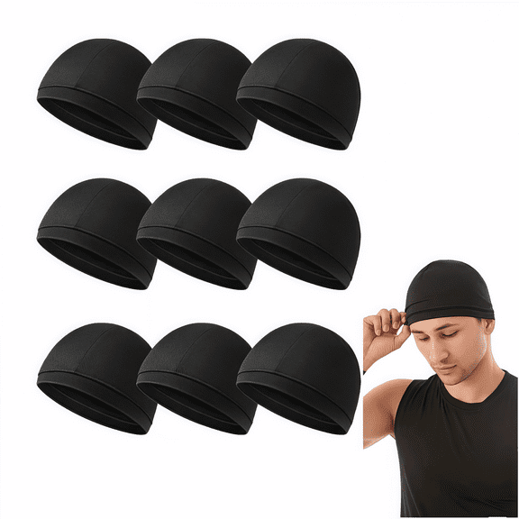 WuPing Skull Cap 9-Pack - Cooling Sweat Wicking Lightweight for Cycling Running Motorcycle Camo Liner