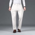 thumbnail image 2 of CONZONE Men's Suit Pants Wide Leg Dress Pants for Men Trendy Elegant Solid Casual Formal Business Pant With Pockets, 2 of 4