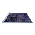 thumbnail image 2 of Ahgly Company Machine Washable Indoor Rectangle Oriental Blue Modern Area Rugs, 3' x 5', 2 of 4